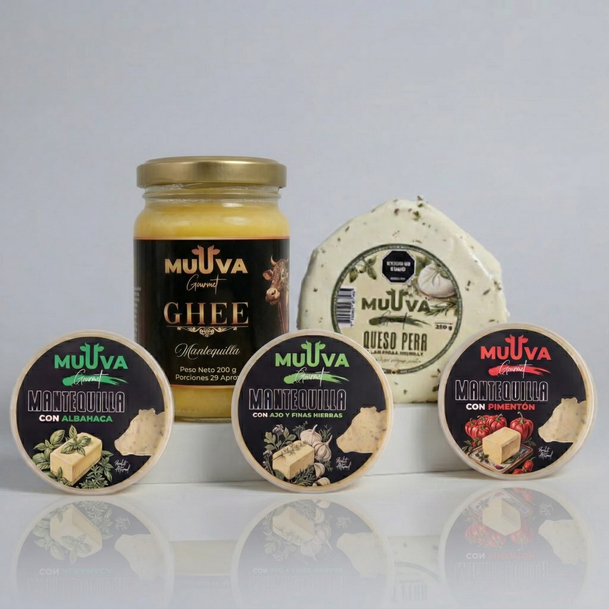 Combo: Ghee + Queso + 3 Mantequillas con Sabores